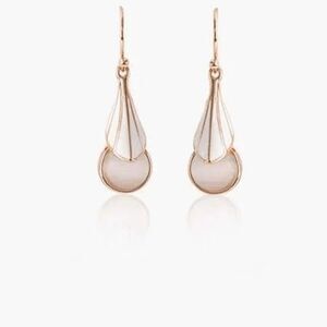 Ladies Pink Teardrop Earrings